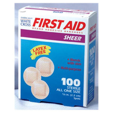 Bandage Spot Plastic Film 7/8" Sheer 100/Bx, 24 BX/CA - Surgical Supplies NY
